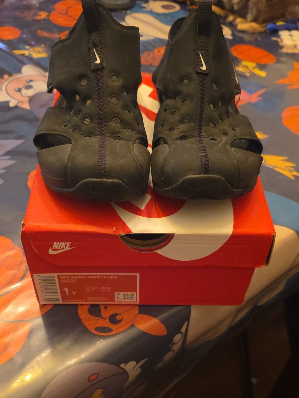 Nike Sunray Protect 2 (PS) ) Black Sneakers US 1Y